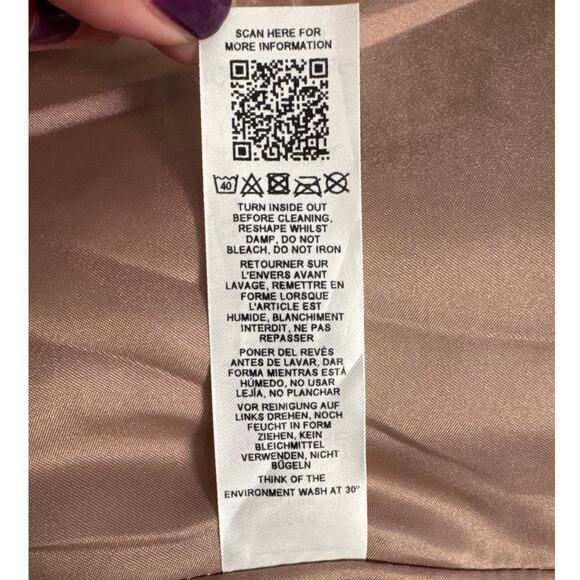 Miss Selfridge Faux Leather One Button Blazer in Mink Size 6 - Picture 7 of 14